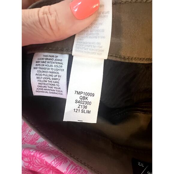 Lucky Brand Pants 121 Slim‎ Straight Chino Brown Khaki Size 36 x 32 - Picture 9 of 14